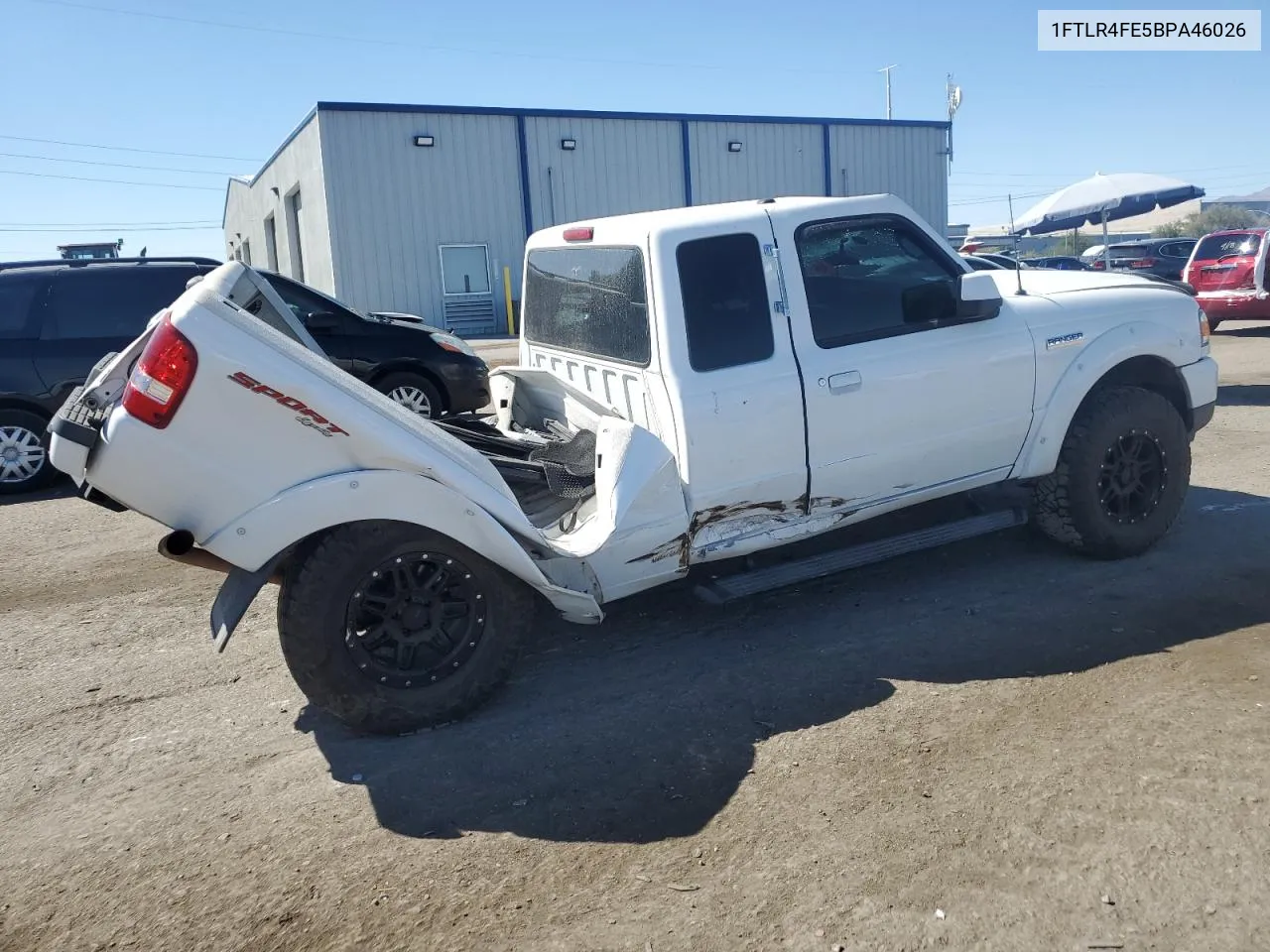 2011 Ford Ranger Super Cab VIN: 1FTLR4FE5BPA46026 Lot: 72189444