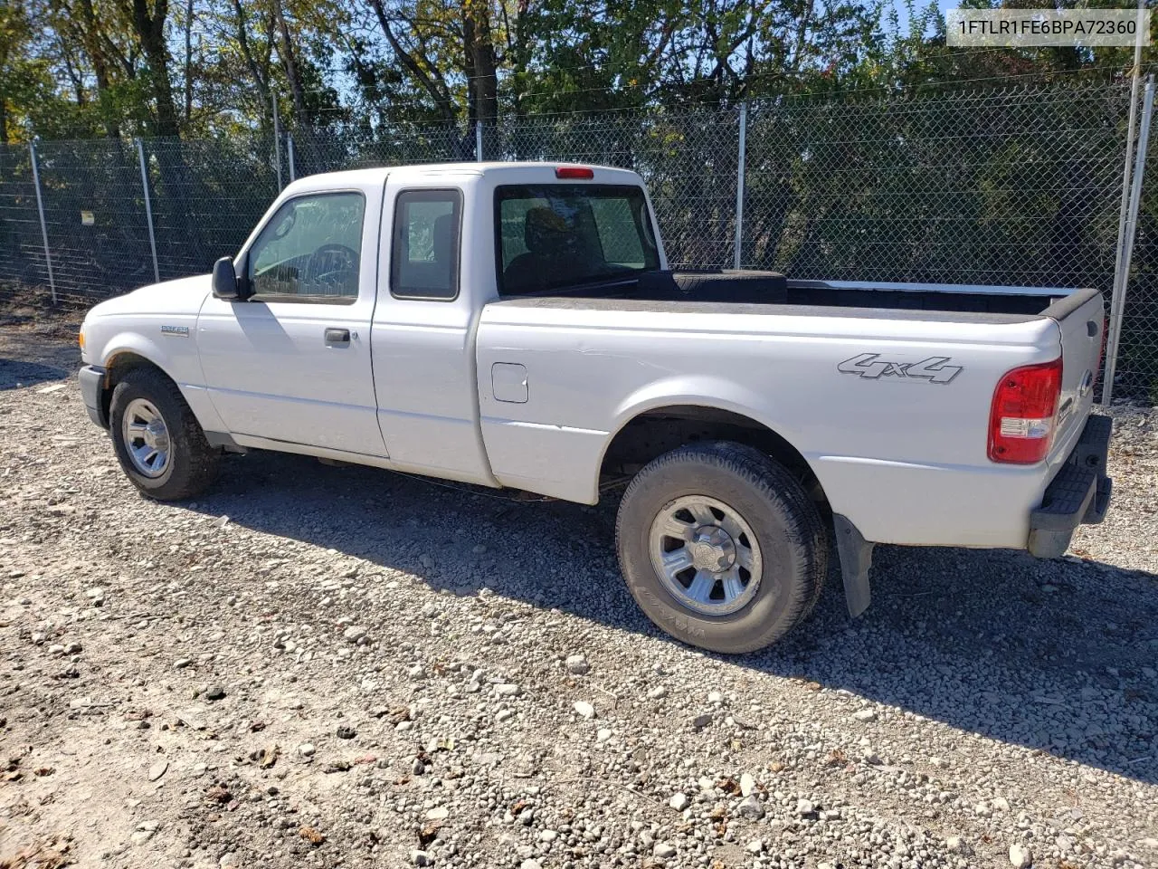 2011 Ford Ranger Super Cab VIN: 1FTLR1FE6BPA72360 Lot: 72539714