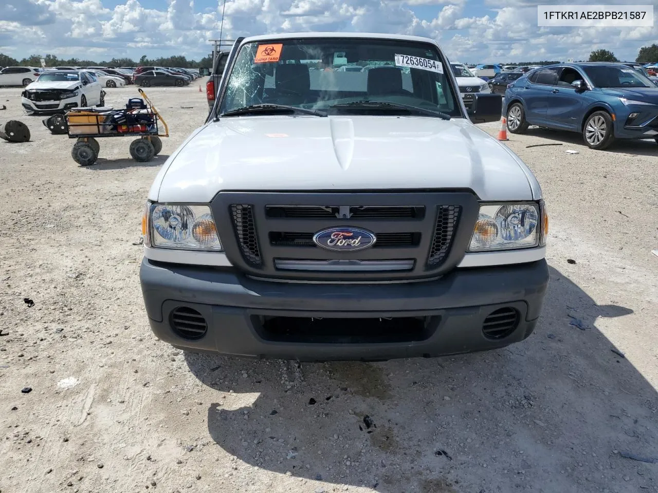 2011 Ford Ranger VIN: 1FTKR1AE2BPB21587 Lot: 72636054