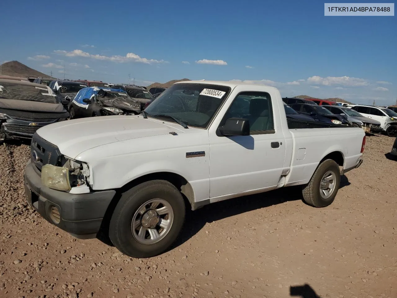 2011 Ford Ranger VIN: 1FTKR1AD4BPA78488 Lot: 72800534