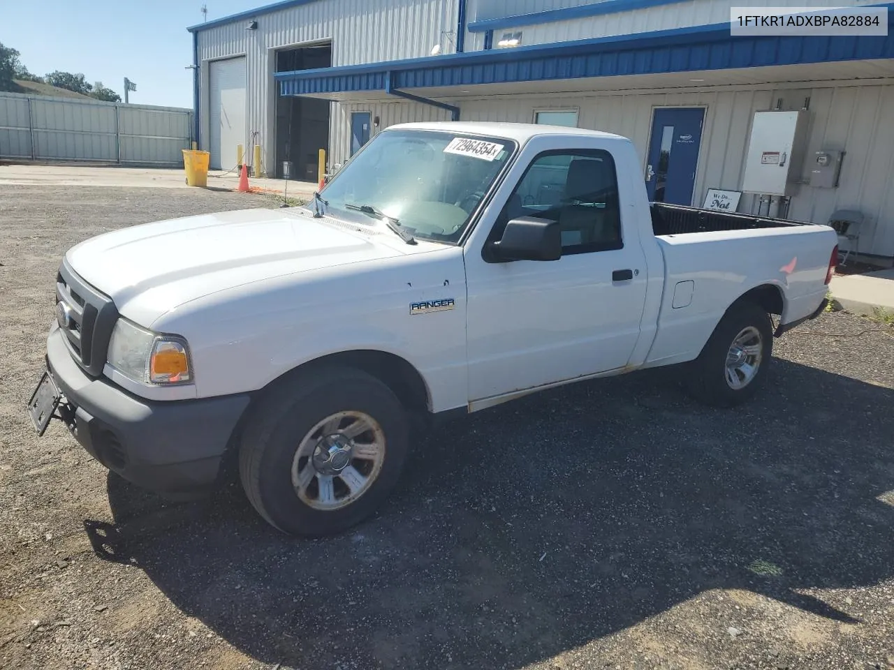 2011 Ford Ranger VIN: 1FTKR1ADXBPA82884 Lot: 72964354