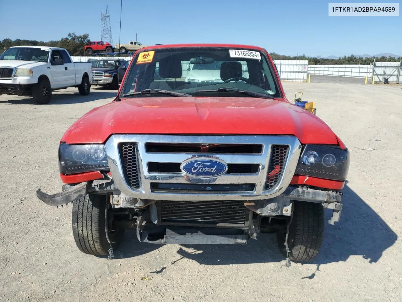 2011 Ford Ranger VIN: 1FTKR1AD2BPA94589 Lot: 73165354