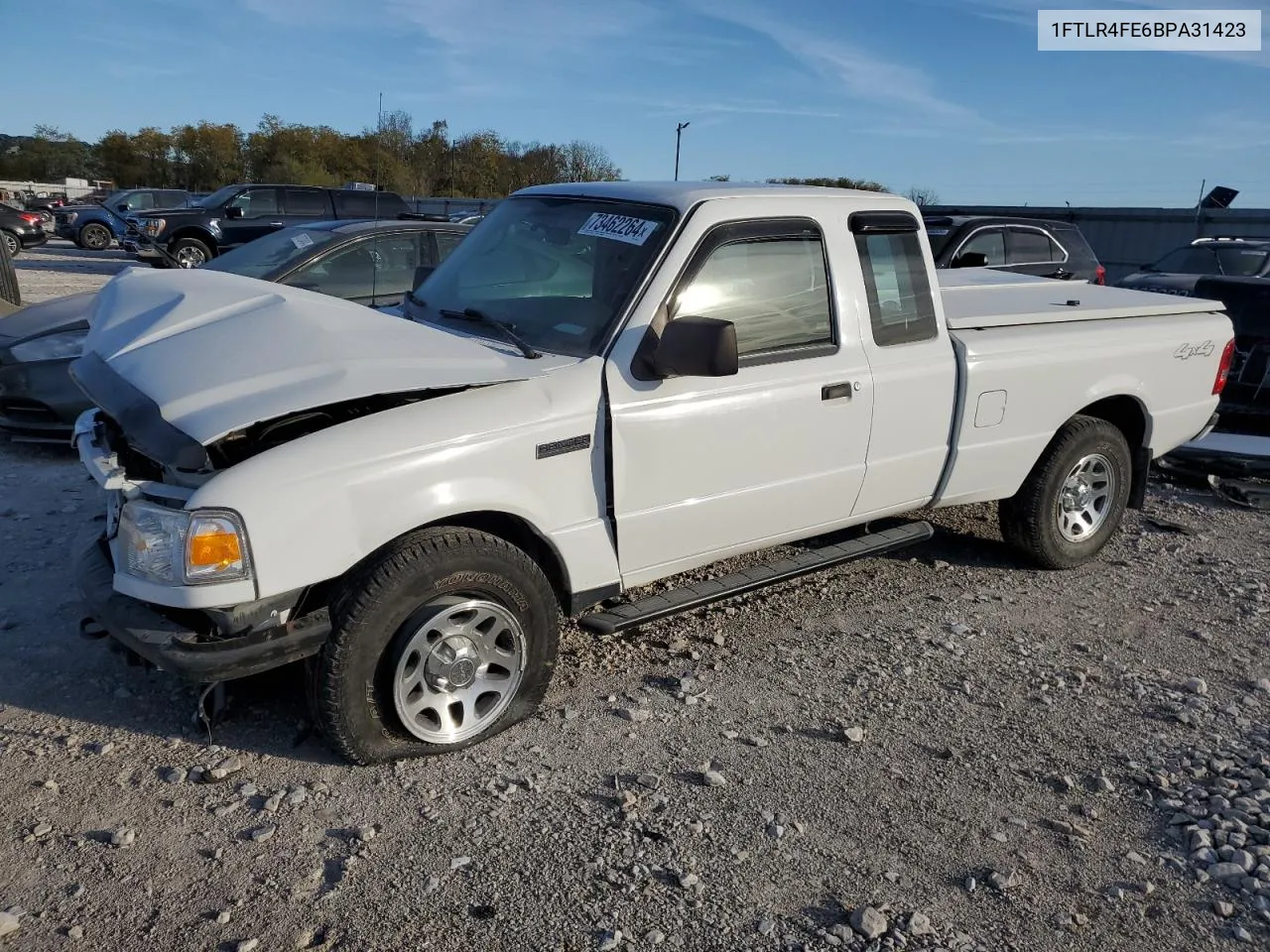 2011 Ford Ranger Super Cab VIN: 1FTLR4FE6BPA31423 Lot: 73462264