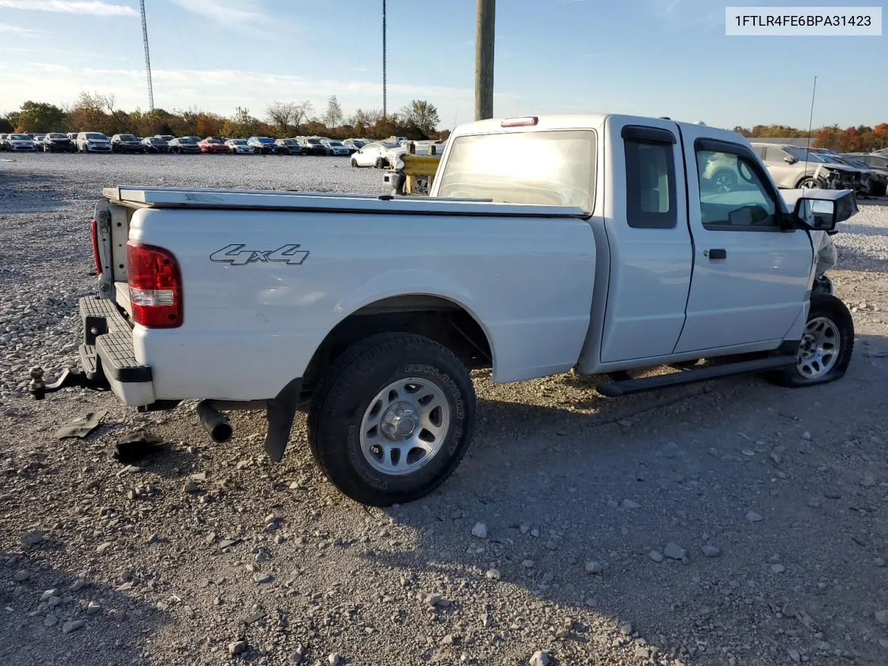 2011 Ford Ranger Super Cab VIN: 1FTLR4FE6BPA31423 Lot: 73462264