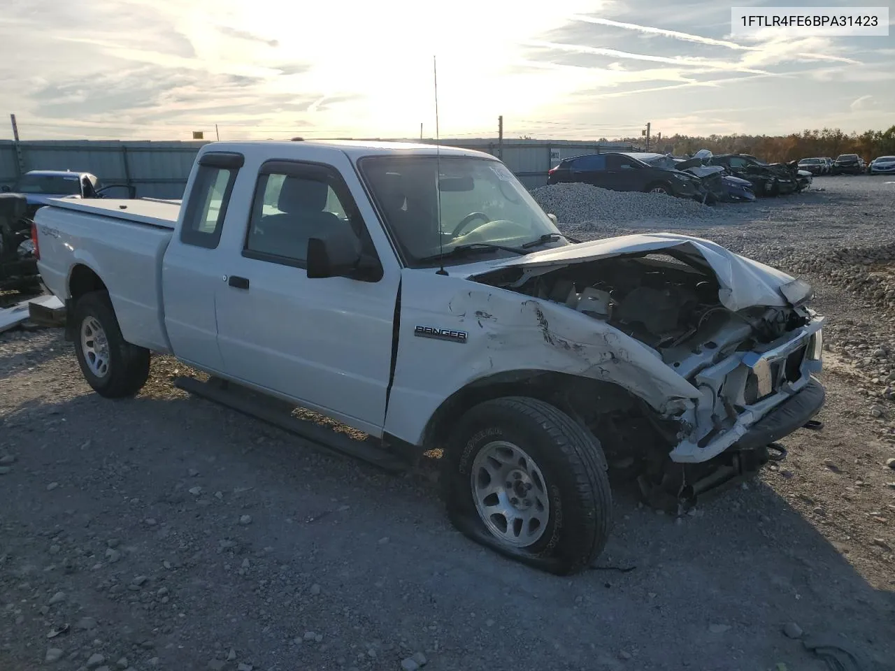 2011 Ford Ranger Super Cab VIN: 1FTLR4FE6BPA31423 Lot: 73462264