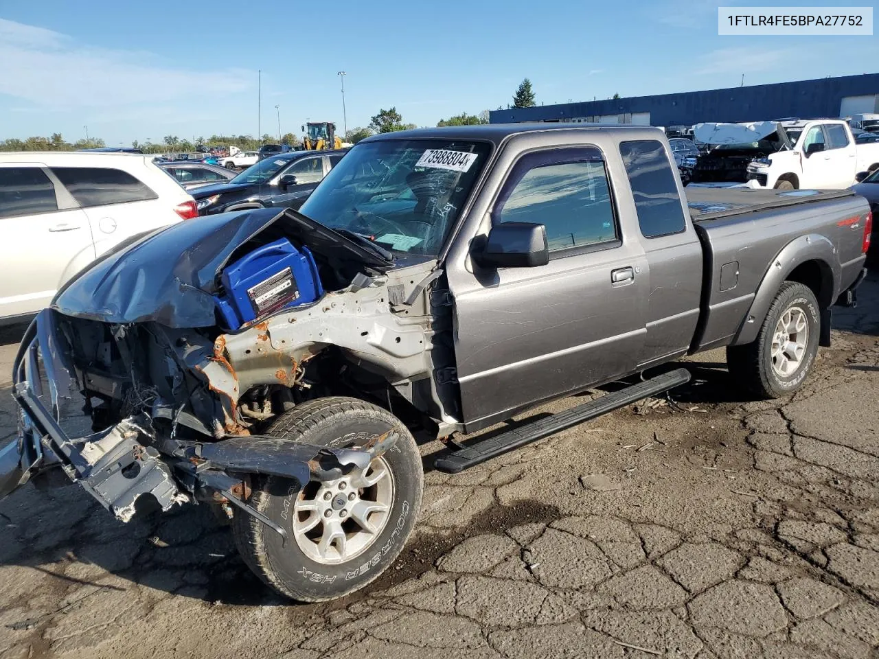 2011 Ford Ranger Super Cab VIN: 1FTLR4FE5BPA27752 Lot: 73988804