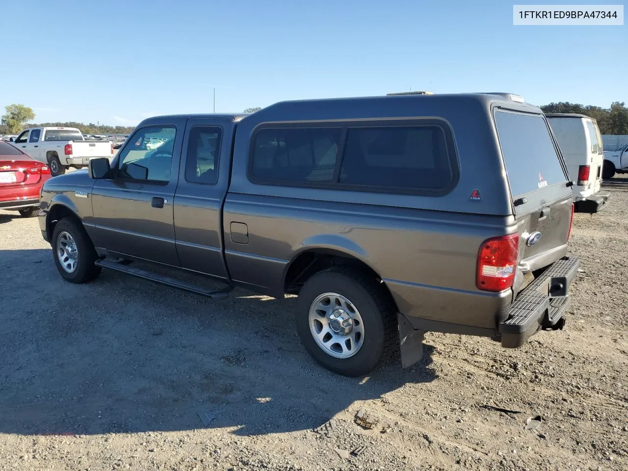 2011 Ford Ranger Super Cab VIN: 1FTKR1ED9BPA47344 Lot: 74813774