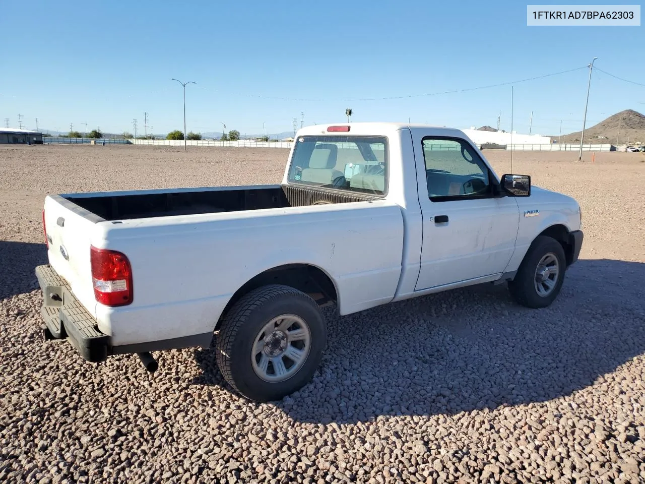 2011 Ford Ranger VIN: 1FTKR1AD7BPA62303 Lot: 74933994