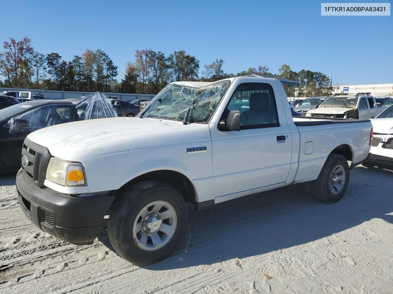 2011 Ford Ranger VIN: 1FTKR1AD0BPA83431 Lot: 74973284