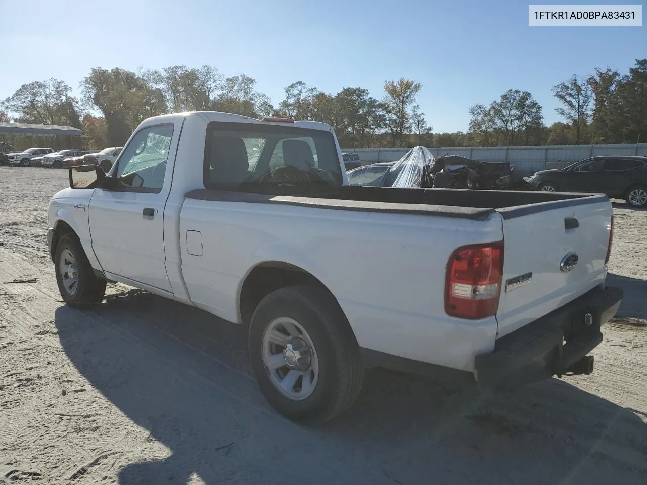 2011 Ford Ranger VIN: 1FTKR1AD0BPA83431 Lot: 74973284