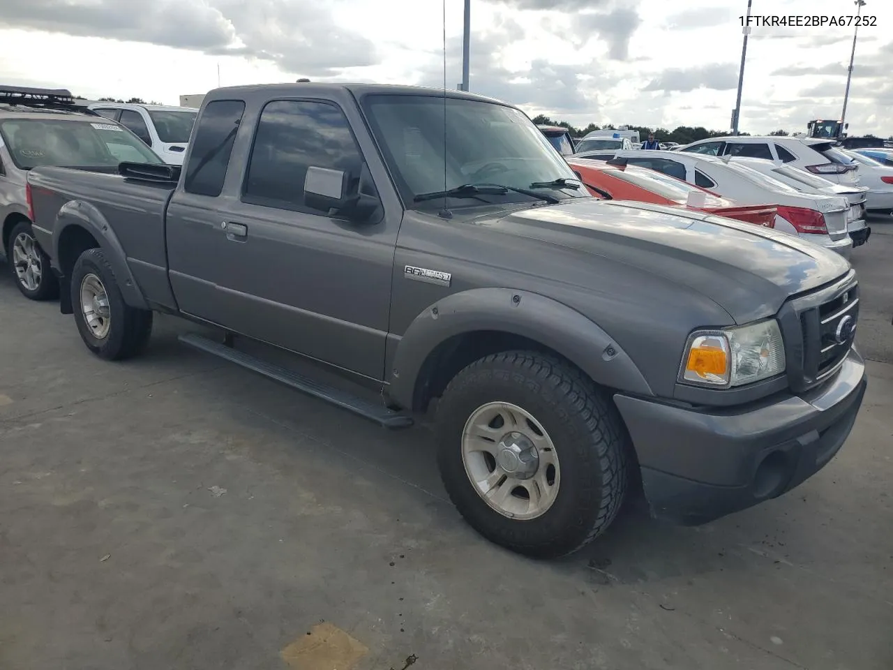 2011 Ford Ranger Super Cab VIN: 1FTKR4EE2BPA67252 Lot: 75099694