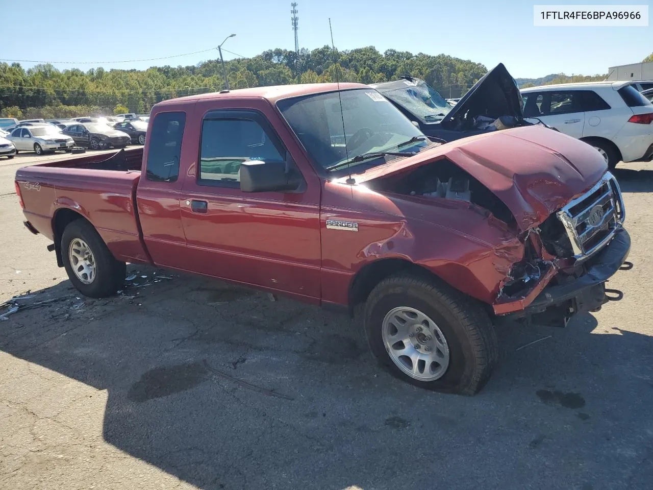 2011 Ford Ranger Super Cab VIN: 1FTLR4FE6BPA96966 Lot: 75170064