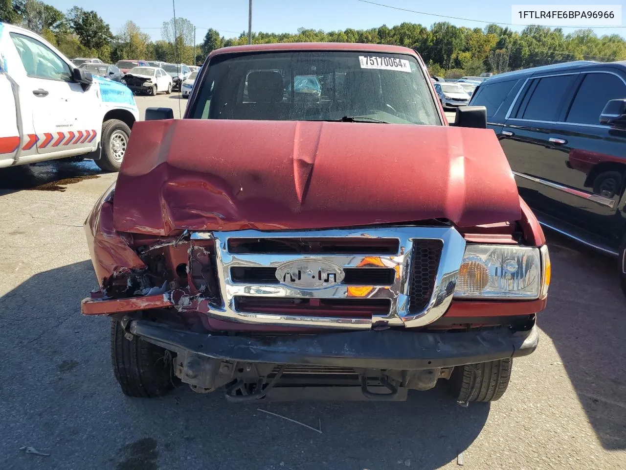 2011 Ford Ranger Super Cab VIN: 1FTLR4FE6BPA96966 Lot: 75170064