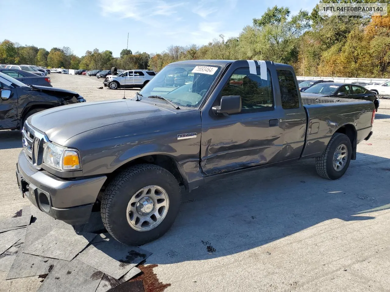 2011 Ford Ranger Super Cab VIN: 1FTLR4FE0BPA08140 Lot: 75893464