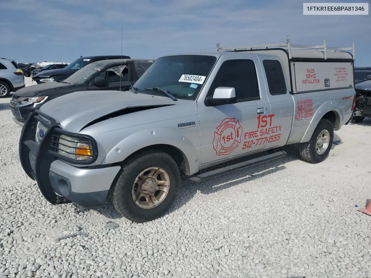 2011 Ford Ranger Super Cab VIN: 1FTKR1EE6BPA81346 Lot: 76502404