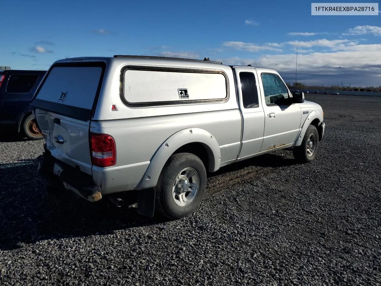 2011 Ford Ranger Super Cab VIN: 1FTKR4EEXBPA28716 Lot: 76875894