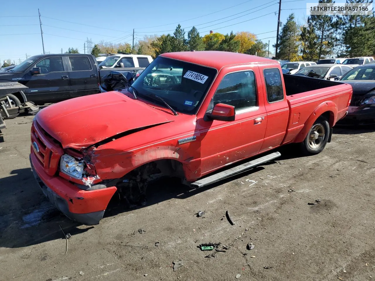 2011 Ford Ranger Super Cab VIN: 1FTKR1EE2BPA57156 Lot: 77419054