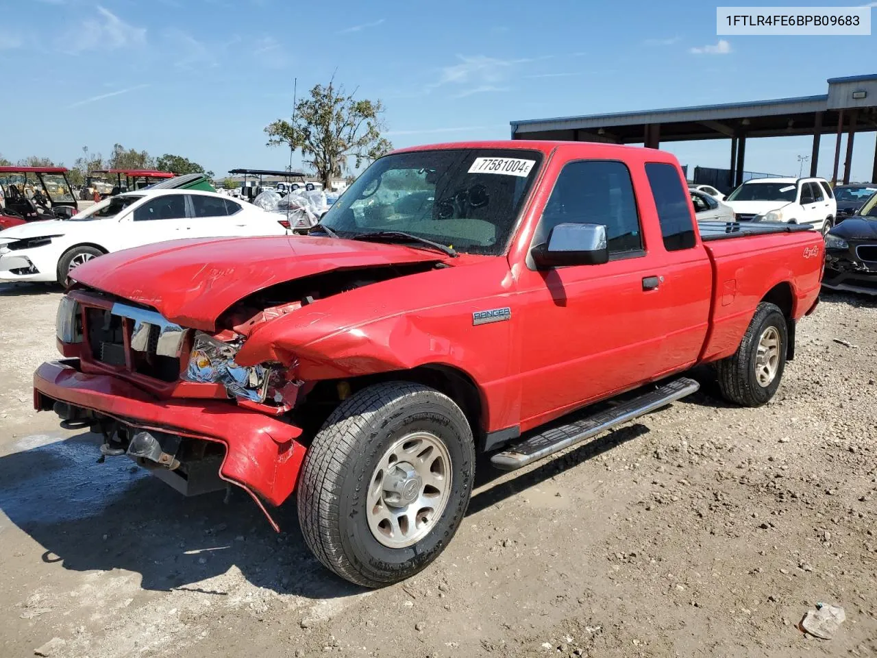 2011 Ford Ranger Super Cab VIN: 1FTLR4FE6BPB09683 Lot: 77581004