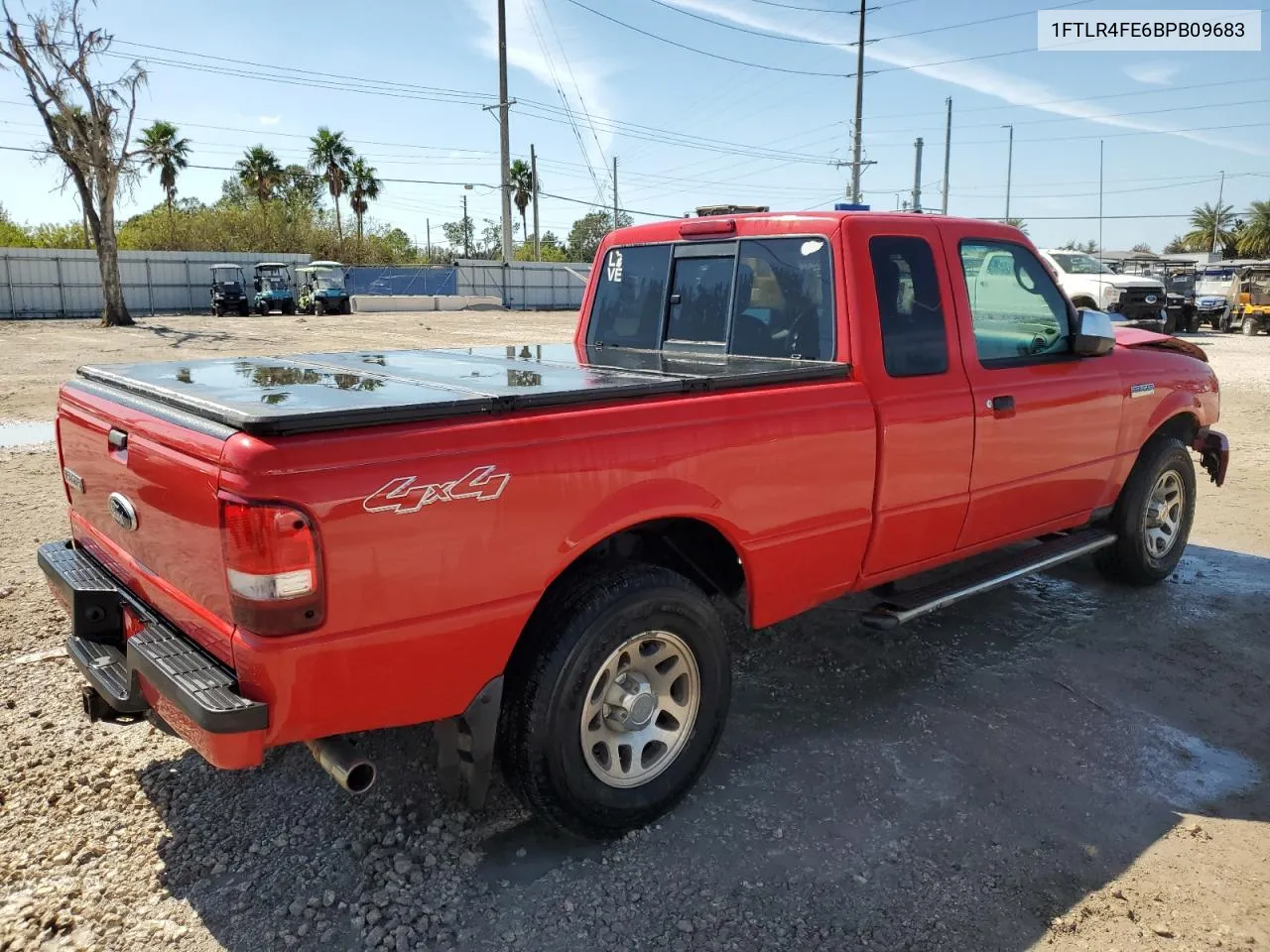 2011 Ford Ranger Super Cab VIN: 1FTLR4FE6BPB09683 Lot: 77581004