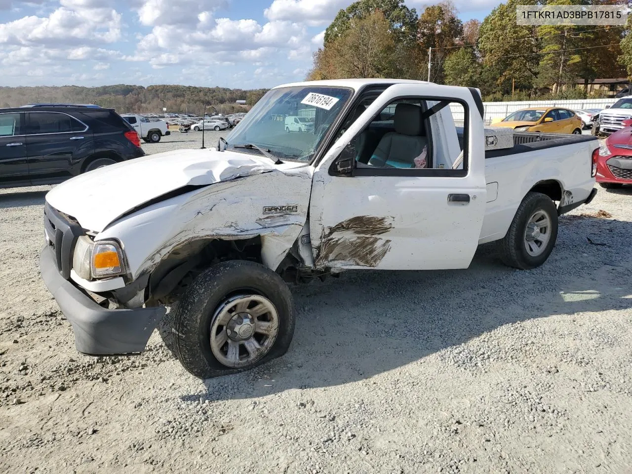 2011 Ford Ranger VIN: 1FTKR1AD3BPB17815 Lot: 78616194