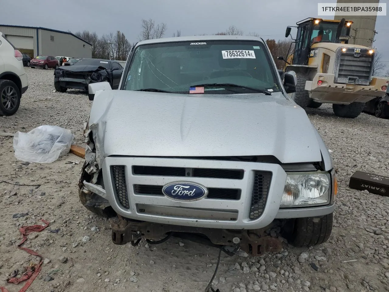 2011 Ford Ranger Super Cab VIN: 1FTKR4EE1BPA35988 Lot: 78632614