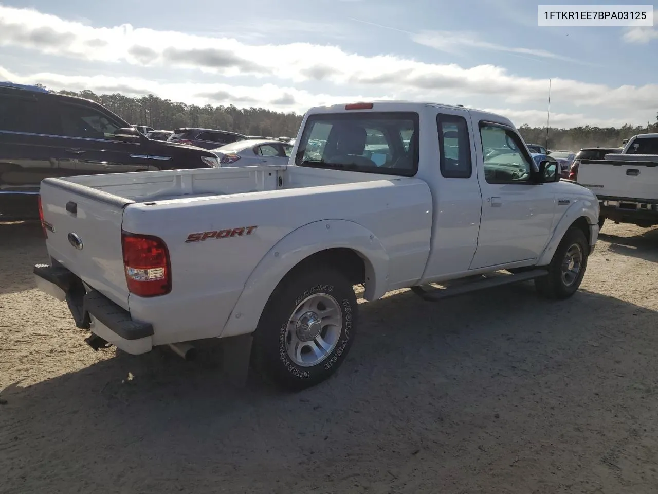 2011 Ford Ranger Super Cab VIN: 1FTKR1EE7BPA03125 Lot: 78928764