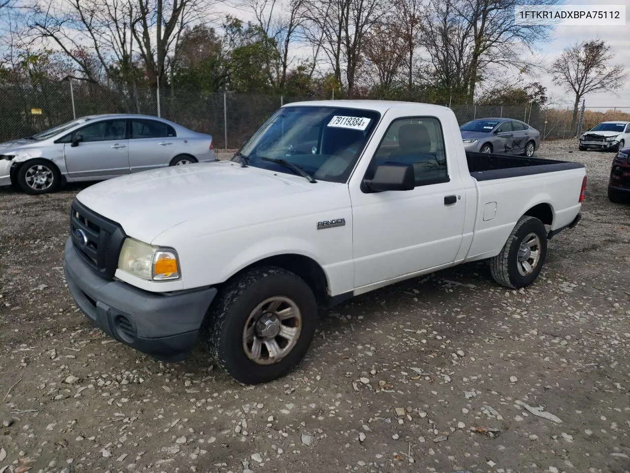 2011 Ford Ranger VIN: 1FTKR1ADXBPA75112 Lot: 79119384