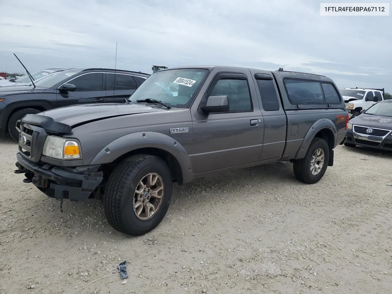 2011 Ford Ranger Super Cab VIN: 1FTLR4FE4BPA67112 Lot: 80041524