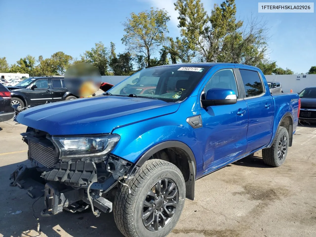 2019 Ford Ranger Xl VIN: 1FTER4FH5KLA02926 Lot: 72932174