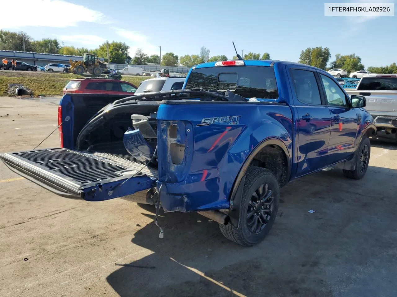 2019 Ford Ranger Xl VIN: 1FTER4FH5KLA02926 Lot: 72932174