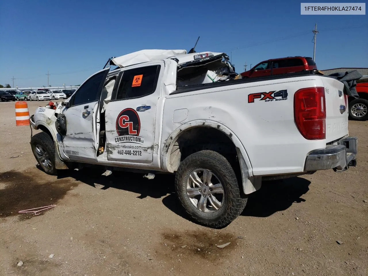 2019 Ford Ranger Xl VIN: 1FTER4FH0KLA27474 Lot: 73035504