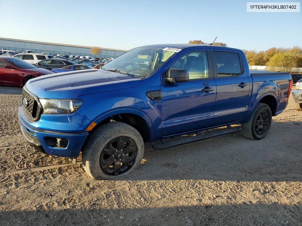 2019 Ford Ranger Xl VIN: 1FTER4FH3KLB07402 Lot: 76925174