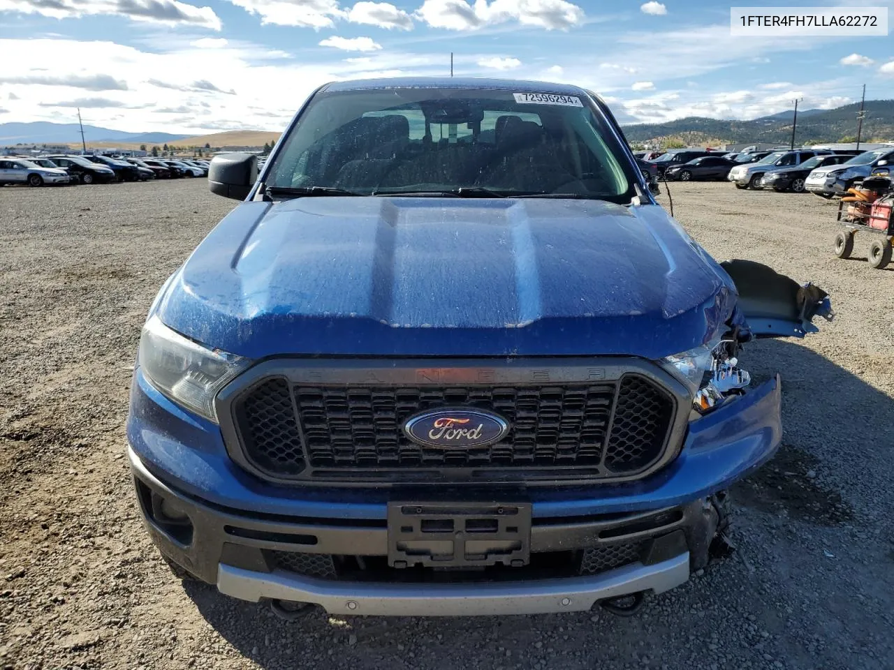 2020 Ford Ranger Xl VIN: 1FTER4FH7LLA62272 Lot: 72596294