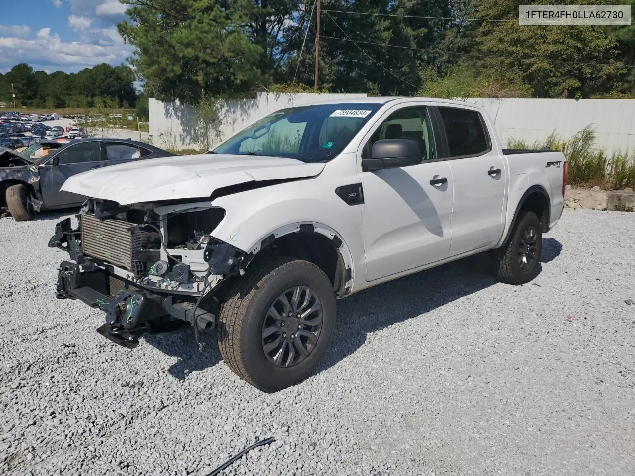 2020 Ford Ranger Xl VIN: 1FTER4FH0LLA62730 Lot: 73934834