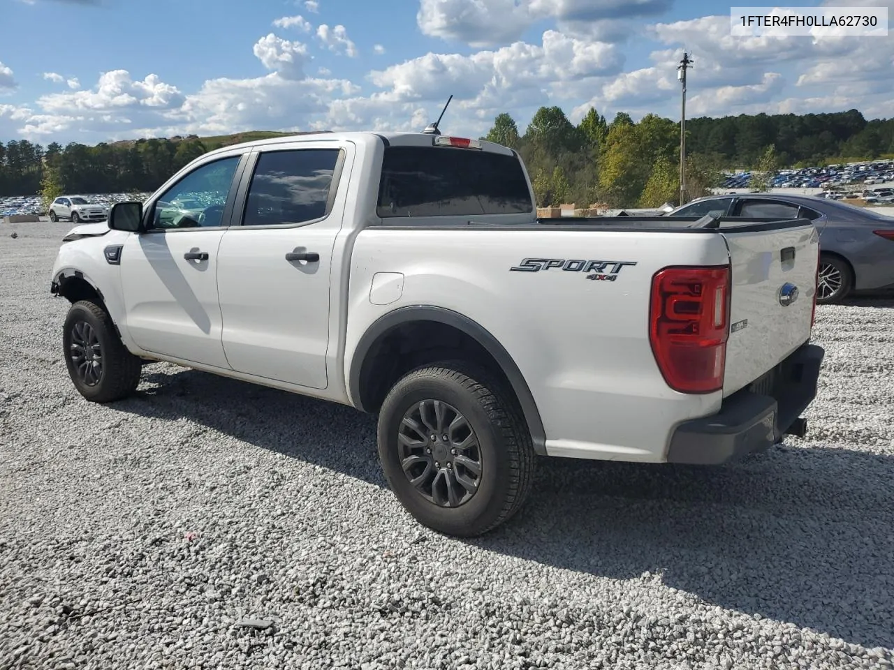 2020 Ford Ranger Xl VIN: 1FTER4FH0LLA62730 Lot: 73934834