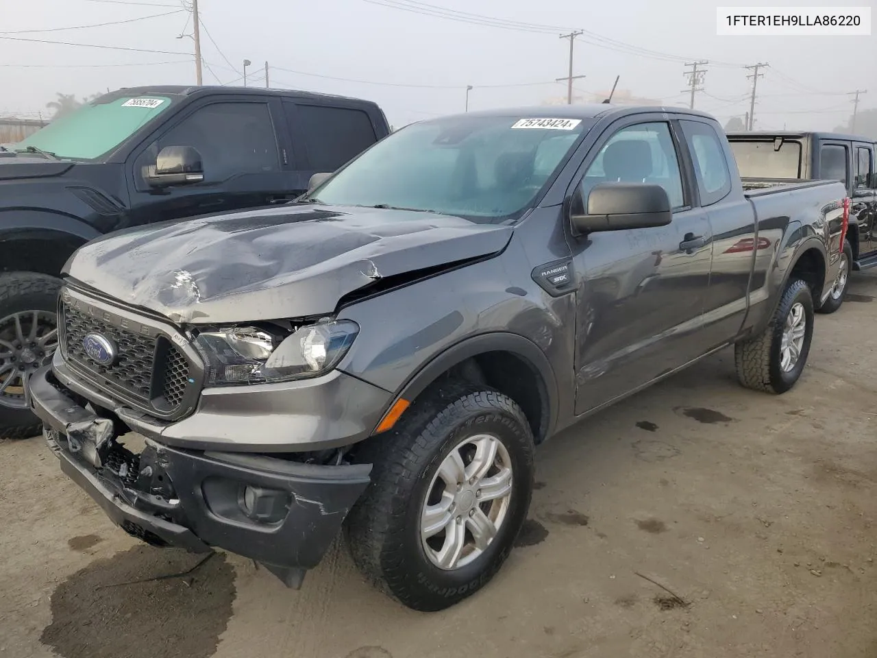 2020 Ford Ranger Xl VIN: 1FTER1EH9LLA86220 Lot: 75743424