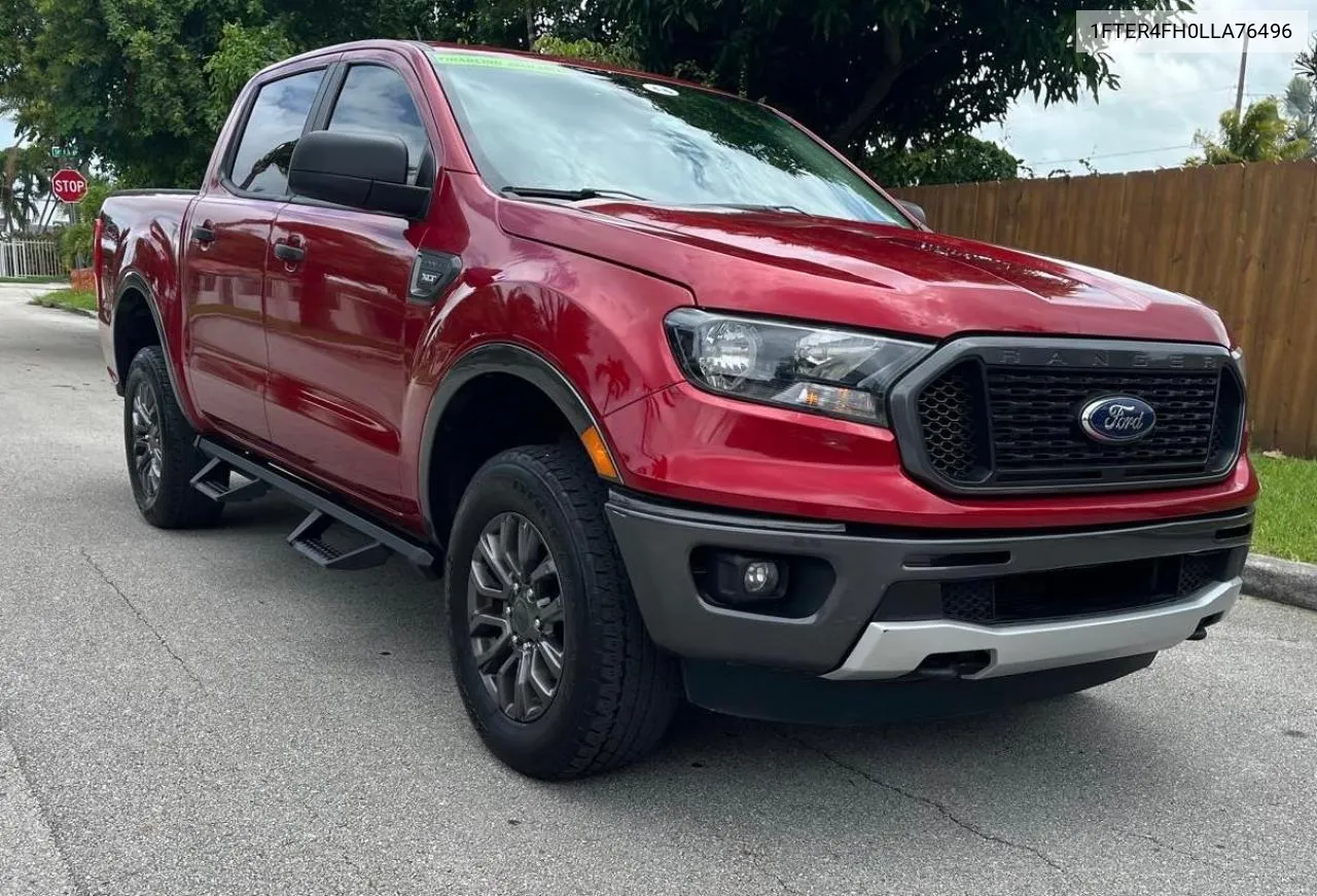 2020 Ford Ranger Xl VIN: 1FTER4FH0LLA76496 Lot: 78016434