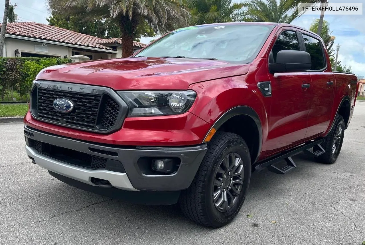 2020 Ford Ranger Xl VIN: 1FTER4FH0LLA76496 Lot: 78016434