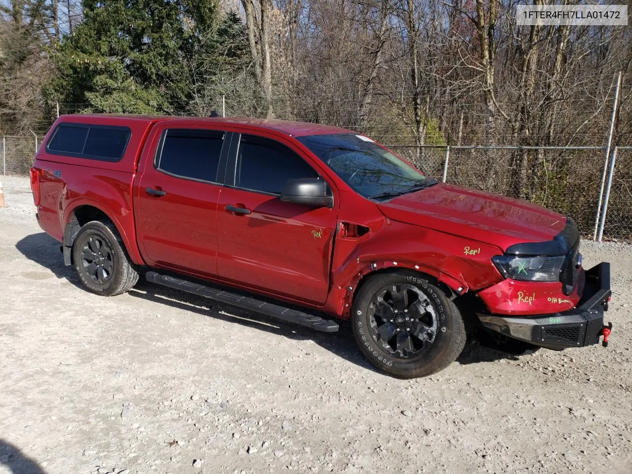 2020 Ford Ranger Xl VIN: 1FTER4FH7LLA01472 Lot: 79196524