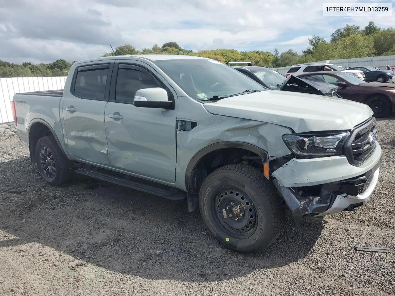 2021 Ford Ranger Xl VIN: 1FTER4FH7MLD13759 Lot: 71036464