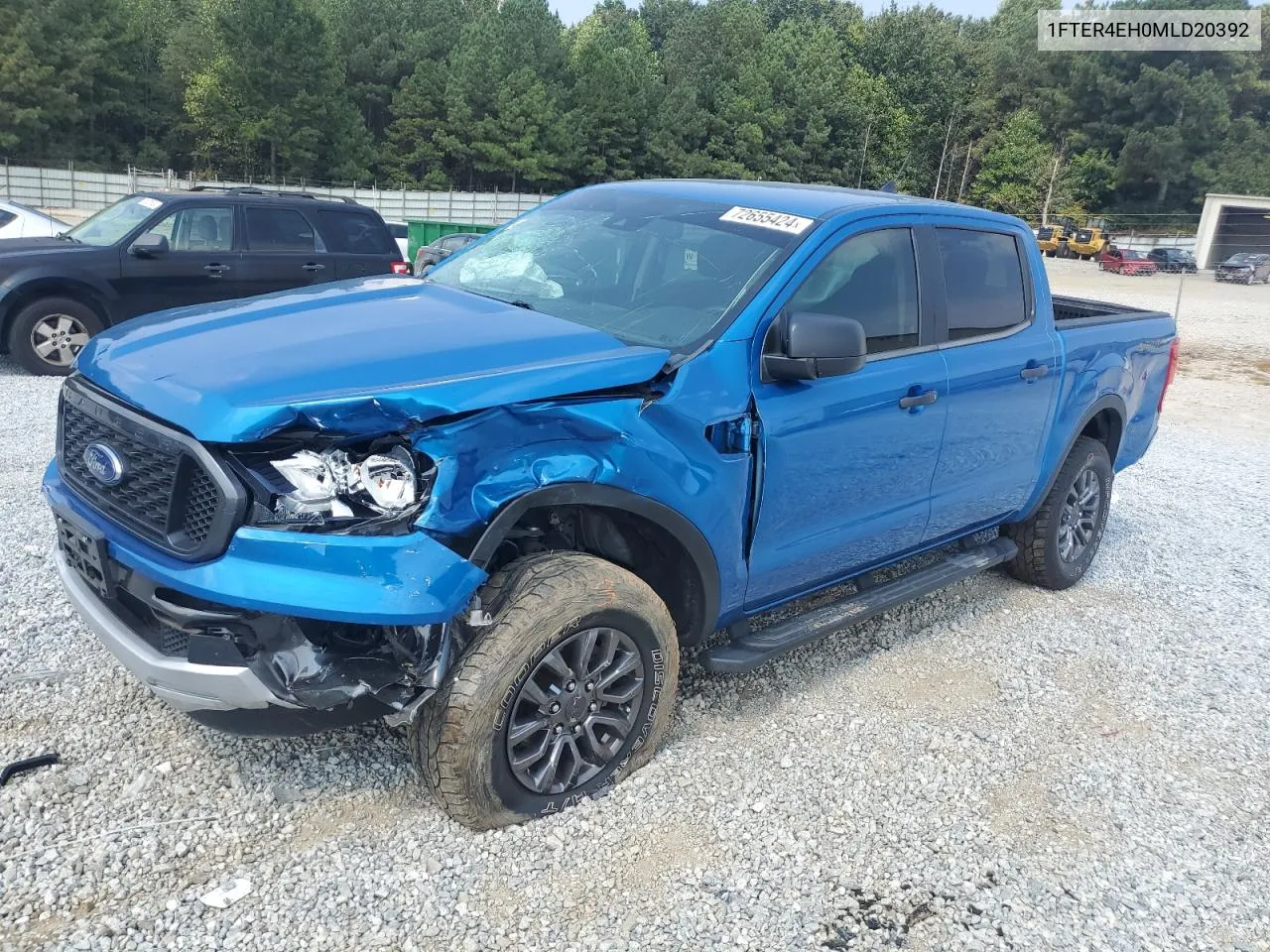 2021 Ford Ranger Xl VIN: 1FTER4EH0MLD20392 Lot: 72655424