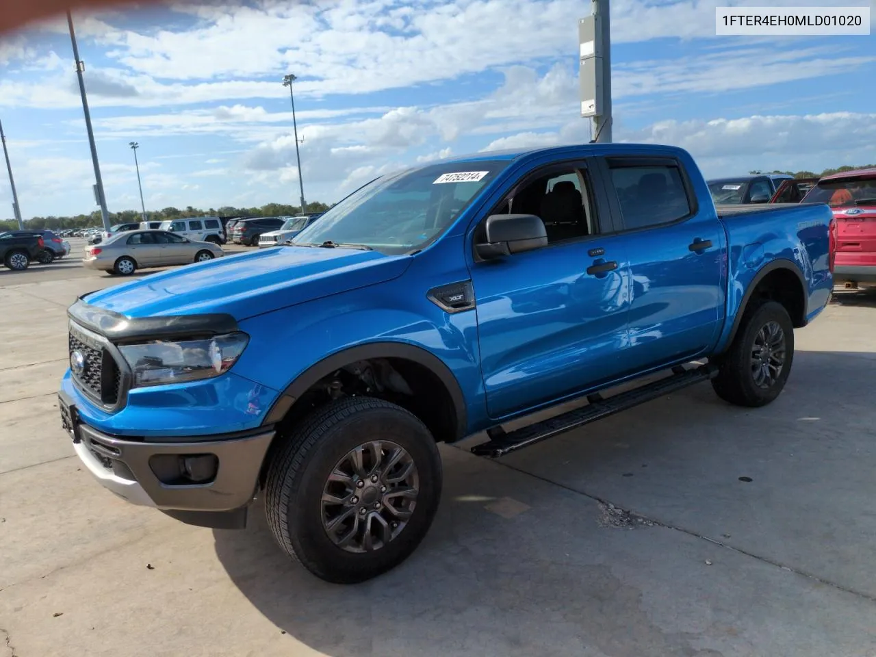 2021 Ford Ranger Xl VIN: 1FTER4EH0MLD01020 Lot: 74752214