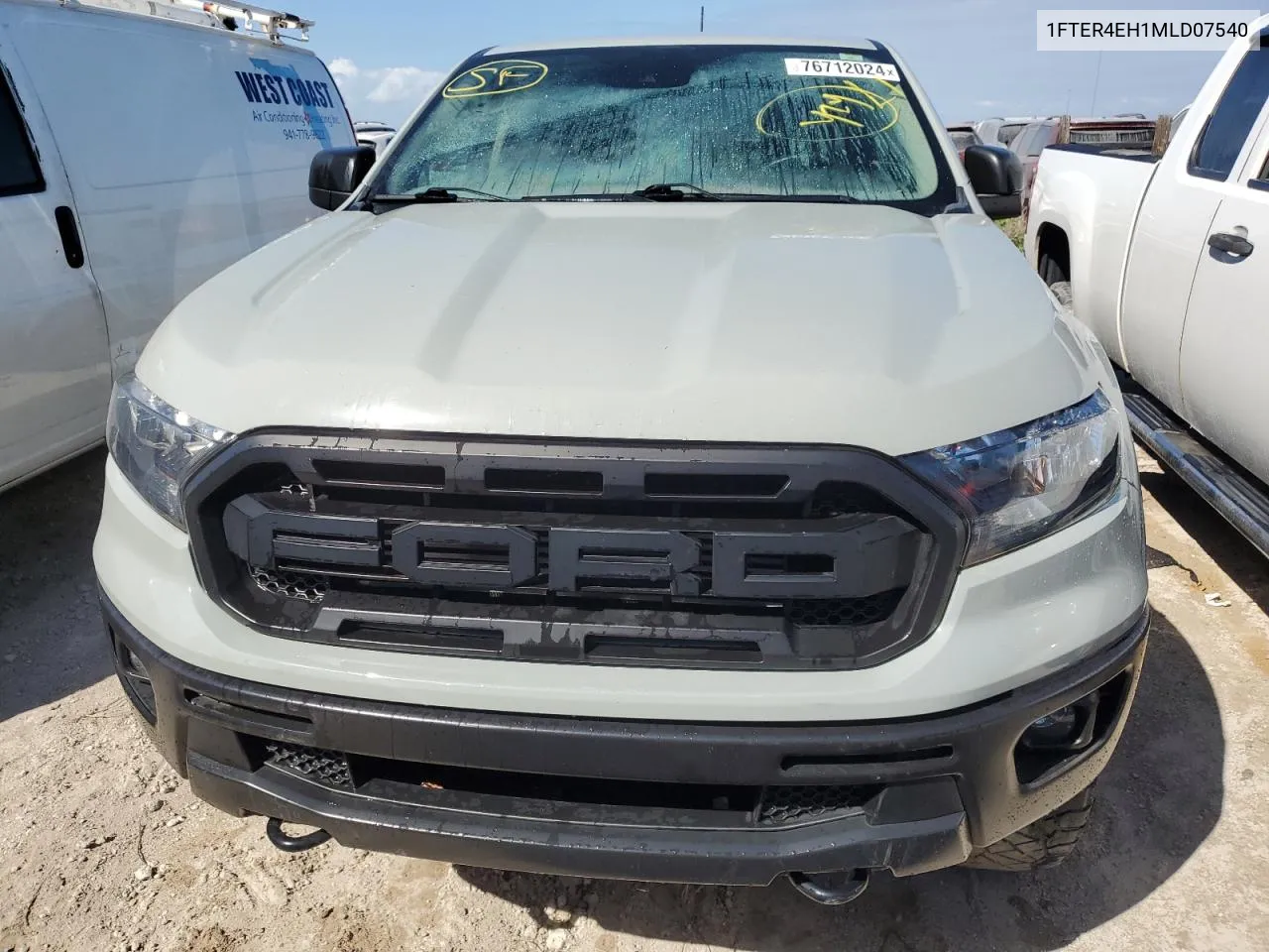 2021 Ford Ranger Xl VIN: 1FTER4EH1MLD07540 Lot: 76712024