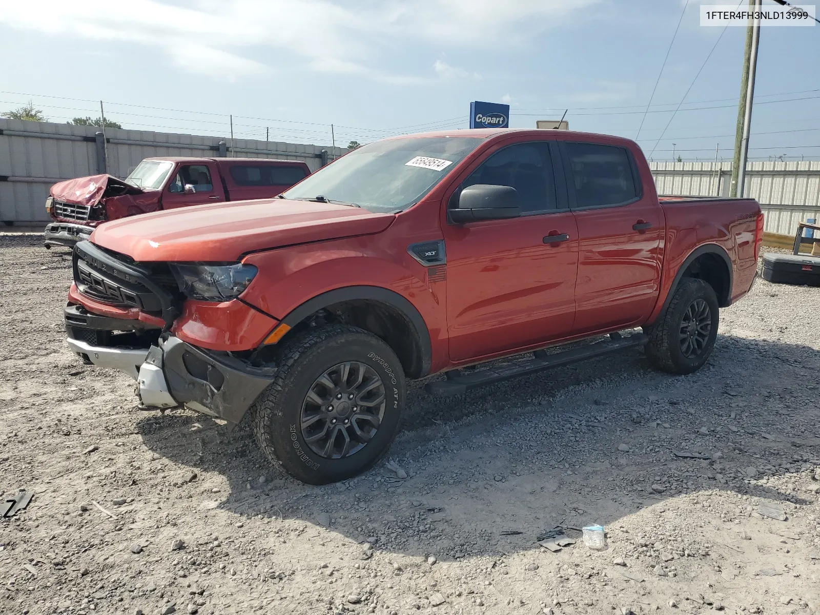 2022 Ford Ranger Xl VIN: 1FTER4FH3NLD13999 Lot: 65649514