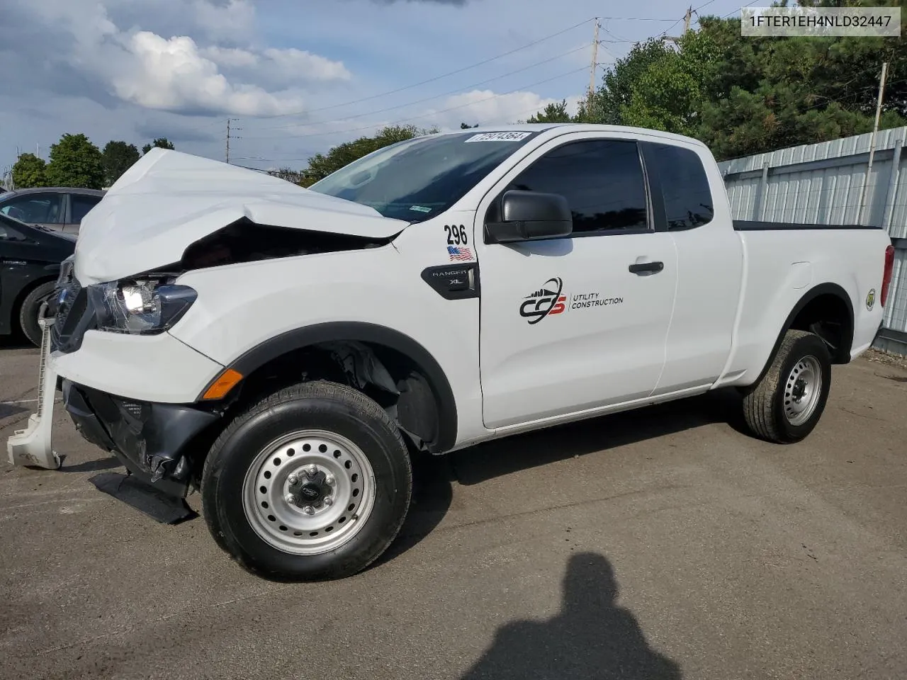 2022 Ford Ranger Xl VIN: 1FTER1EH4NLD32447 Lot: 72974364