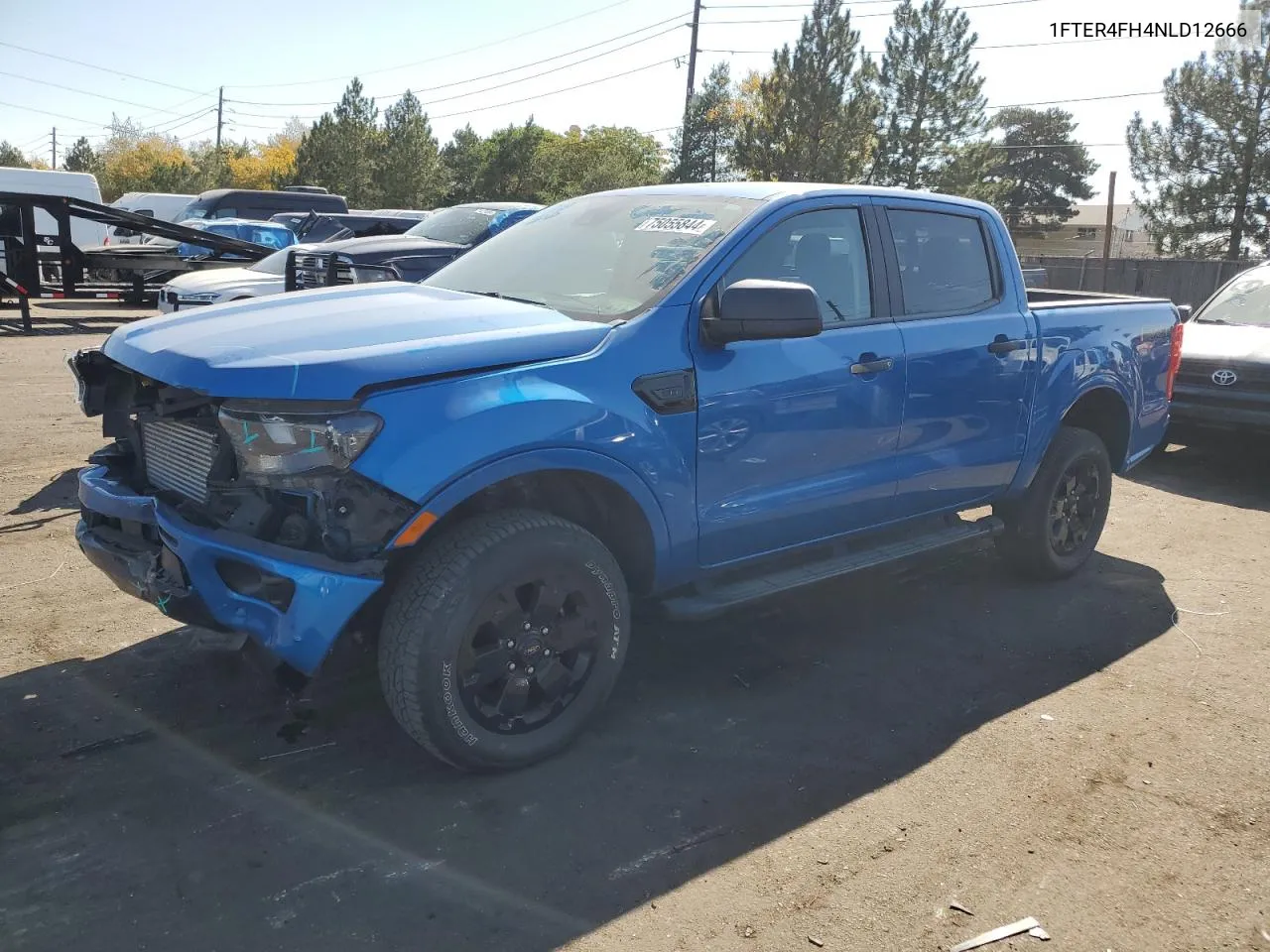 2022 Ford Ranger Xl VIN: 1FTER4FH4NLD12666 Lot: 75055844