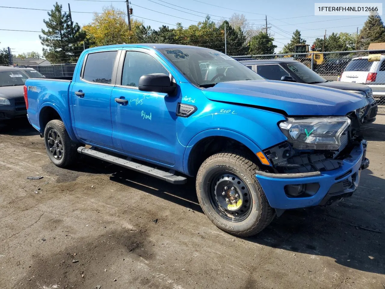 2022 Ford Ranger Xl VIN: 1FTER4FH4NLD12666 Lot: 75055844