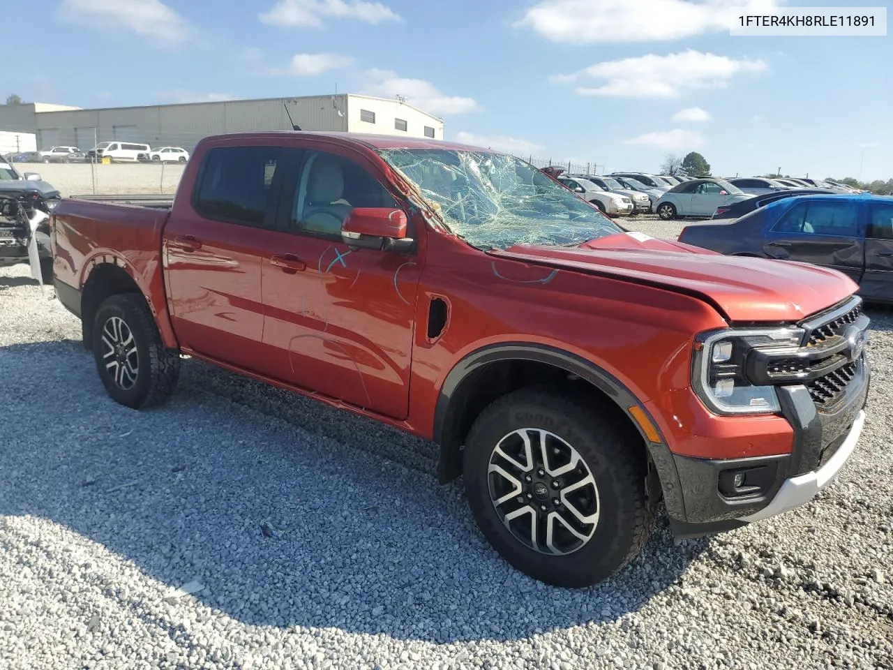 2024 Ford Ranger Lariat VIN: 1FTER4KH8RLE11891 Lot: 77827834