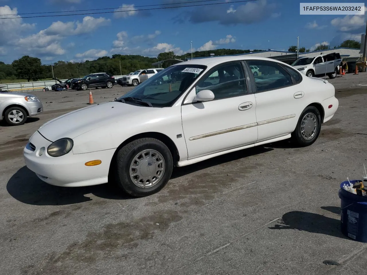 1998 Ford Taurus Se Comfort VIN: 1FAFP53S6WA203242 Lot: 68233924