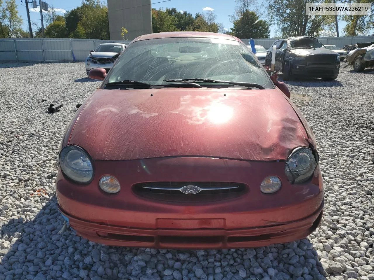 1998 Ford Taurus Se Comfort VIN: 1FAFP53S0WA236219 Lot: 74505484